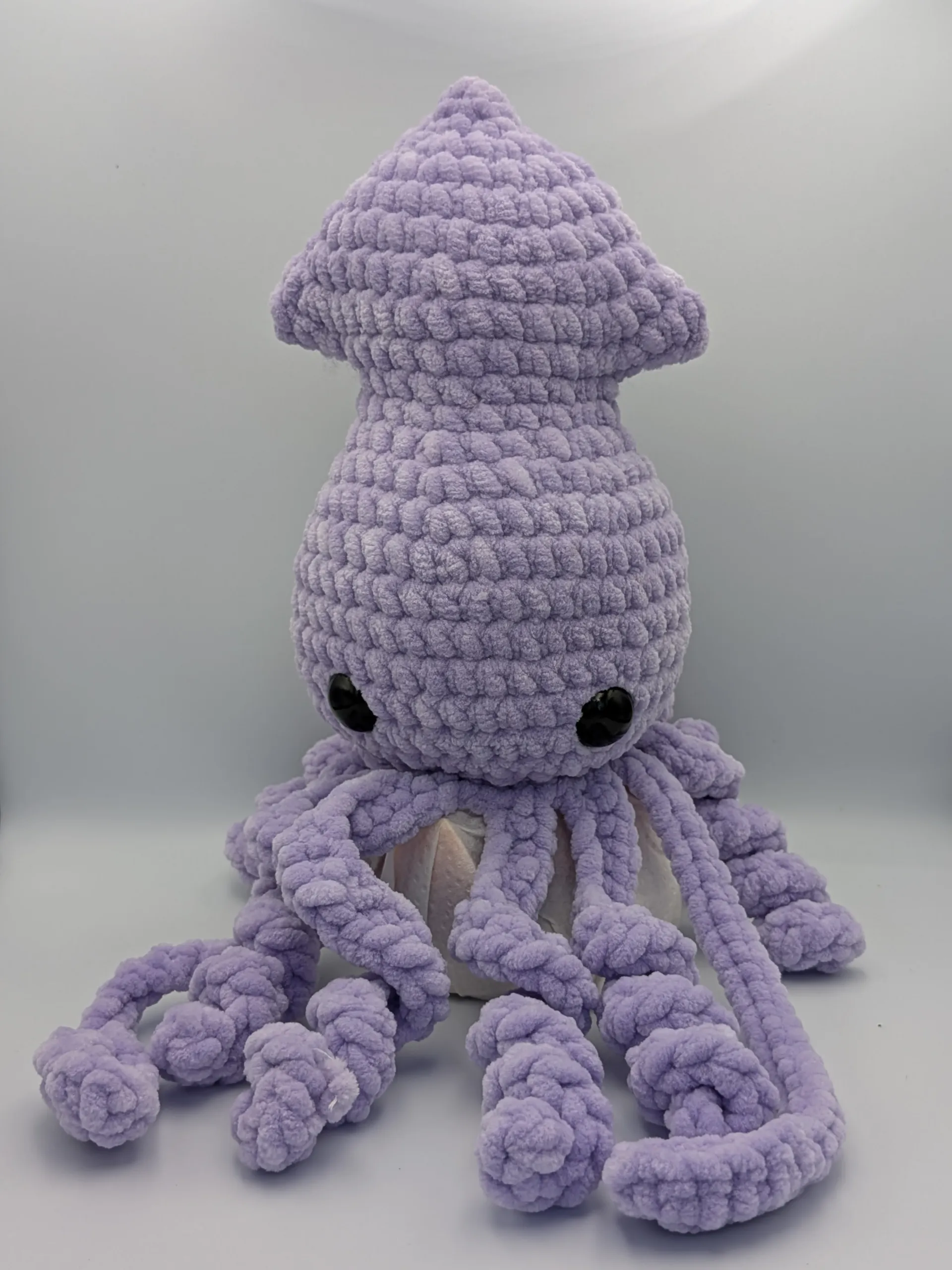 Purple crocheted octopus