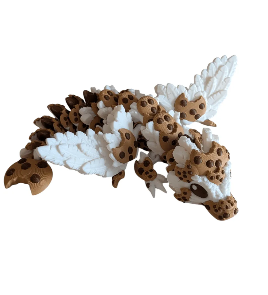 White and brown articulated dragon